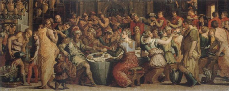 VASARI, Giorgio The festival meal in Ester china oil painting image